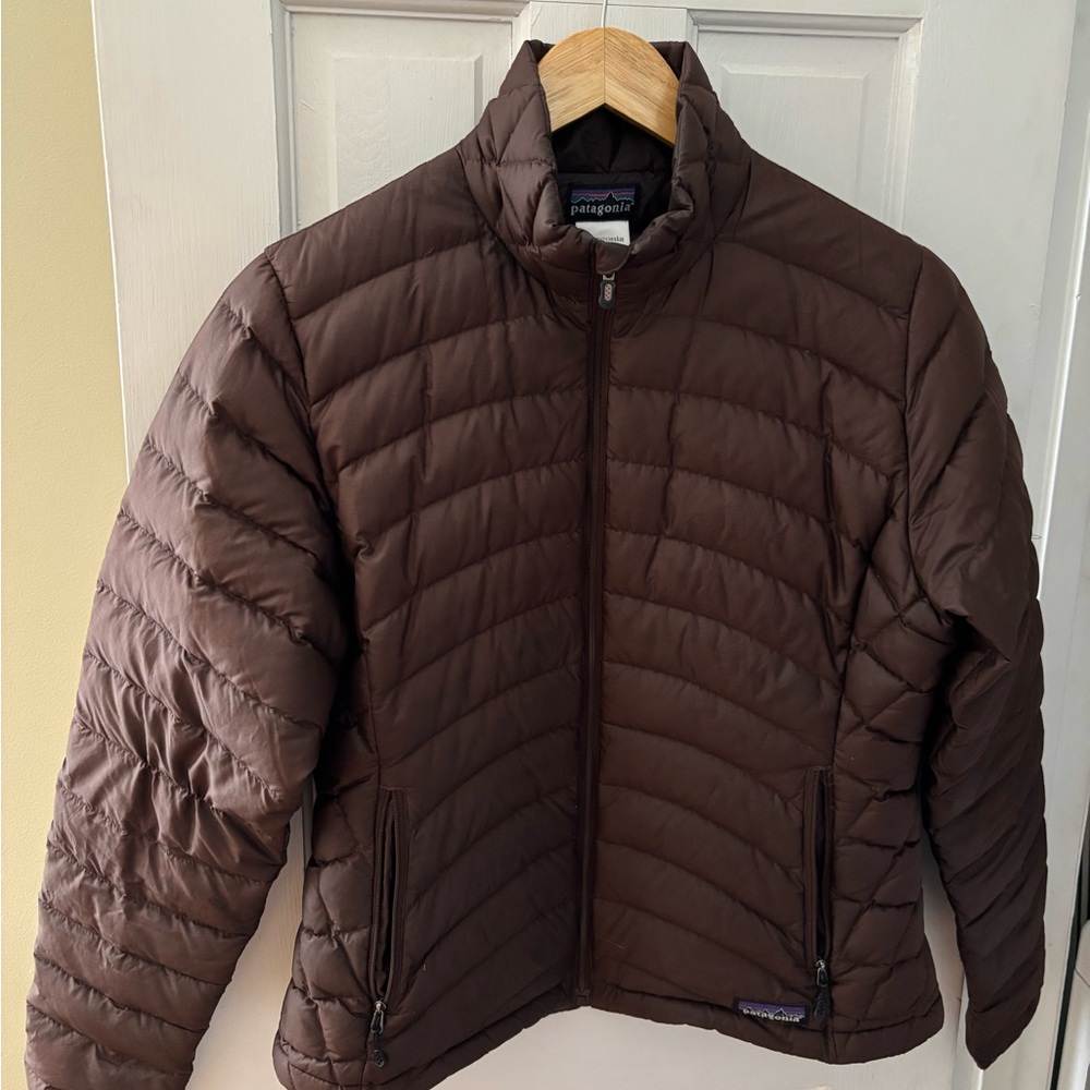 Patagonia W’s Down Sweater Jacket, Brown, Size Small